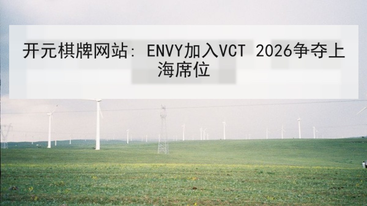 开元棋牌网站: ENVY加入VCT 2026争夺上海席位